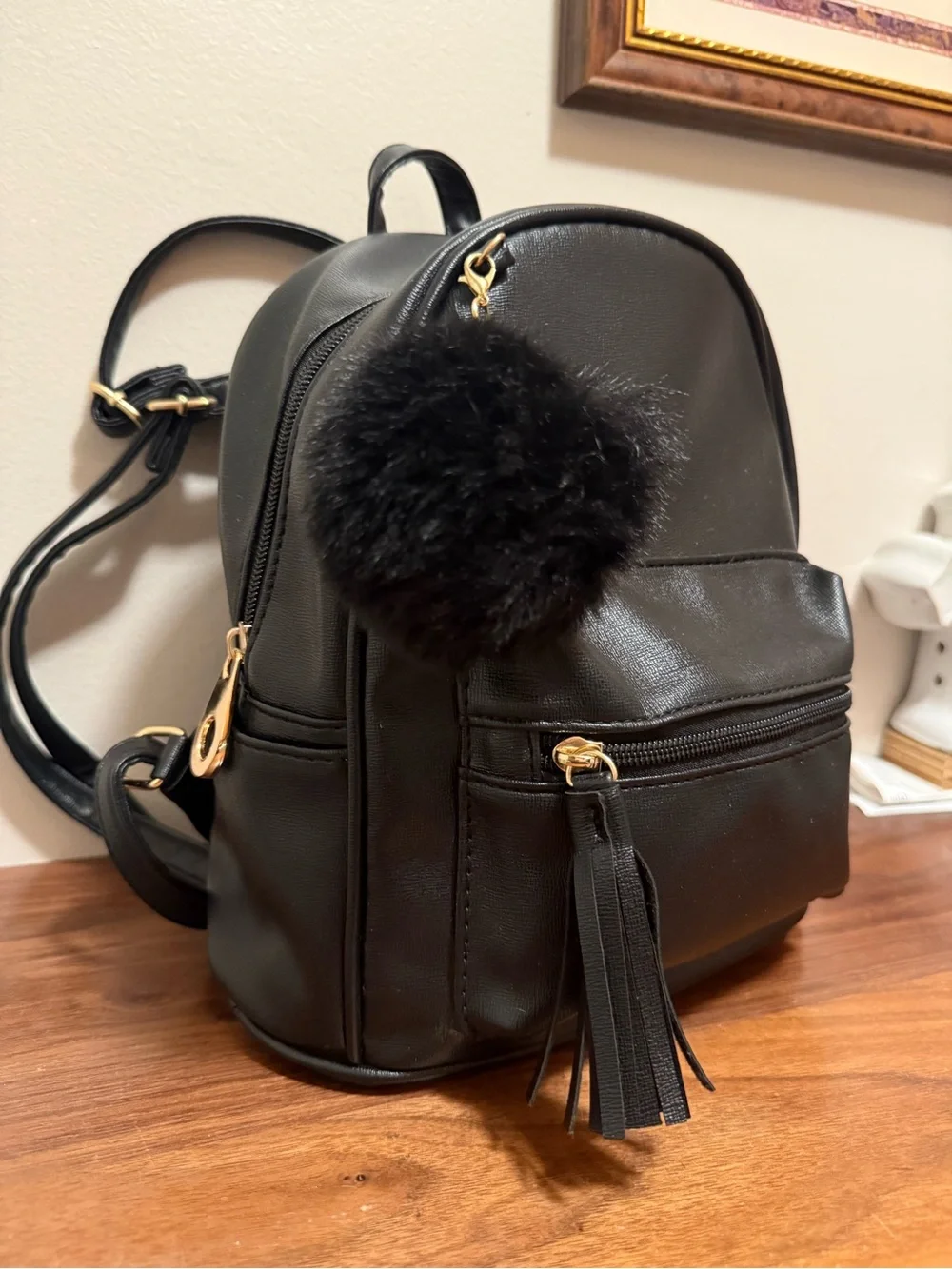 Black Mini Backpack - Sleek Everyday Backpack